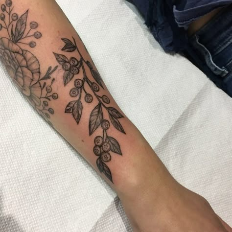 Minimalist Blueberry Tattoo, Blueberry Pie Tattoo, Blueberry Leaf Tattoo, Huckleberry Branch Tattoo, Blueberry Flower Tattoo, Blueberry Tattoo Black And White, Wild Blueberry Tattoo, Berry Vine Tattoo, Blueberry Plant Tattoo