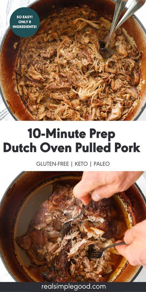 How To Make Pulled Pork, Pork Shoulder Dutch Oven, Pulled Pork Dutch Oven, Tacos Pulled Pork, Pulled Pork Oven Recipe, Dutch Oven Pulled Pork, Oven Pulled Pork, Pulled Pork Seasoning, Sandwiches Healthy