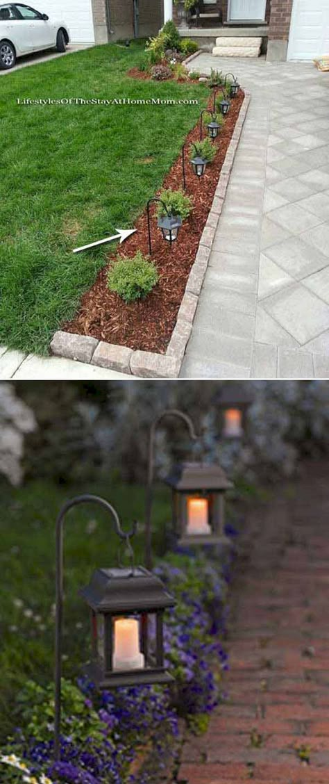 Front Landscaping, Backyard Lighting, Landscaping Tips, Yard Design, Diy Backyard, The Grass, Landscape Lighting, Shade Garden, Front Garden