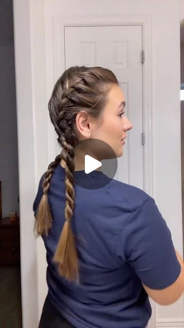 Bri Bri on Instagram: "Another day, another hairstyle   #hairstyle #hairtutorial #nurse #nursehair #nursehairstyle #fiveminutehairstyle" Hair For Nurses Hairstyles, Nurse Headband Hairstyles, Hairstyle For Nurses, Medical Assistant Hairstyles, Labor And Delivery Hairstyles, Nursing Hairstyles Easy, Work Hairstyles For Long Hair Nurse, Nursing Hairstyles For Long Hair, Nurse Updo Hairstyles