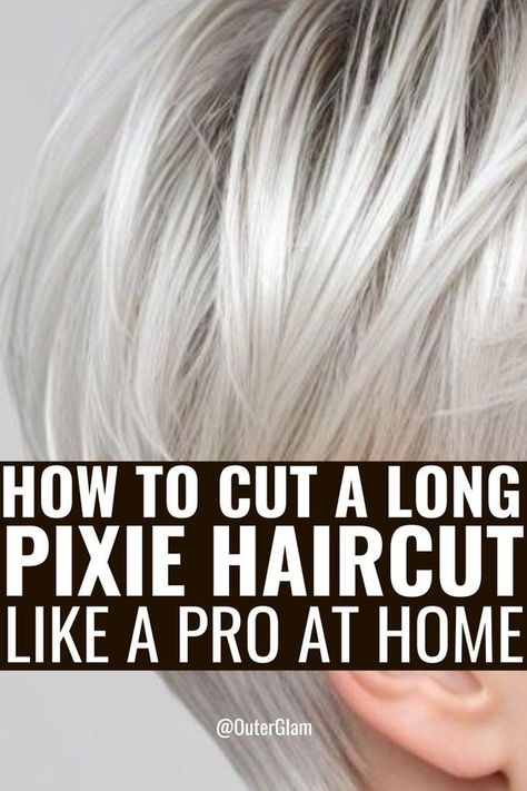 Whether you're looking to master a long pixie haircut at home, this is the information you need. If you want to achieve a professional look without visiting a salon, this is for you. Learn step-by-step techniques and tips to cut a long pixie haircut like a pro, ensuring a stylish and precise finish. Long Pixie Haircut Fine, Diy Pixie Haircut Tutorials, Pixie Cut Styling Tutorial, Long Pixie Haircut, Long Pixie Bob, Haircut At Home, Longer Pixie, Shaggy Pixie Cuts, Short Pixie Bob