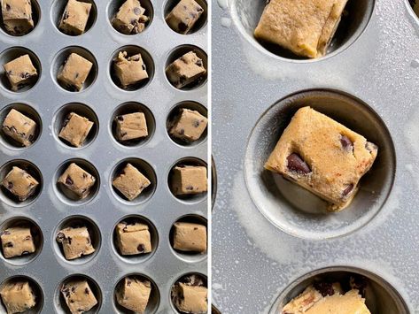 Chocolate Chip Peanut Butter Cup Cookies - Cook Fast, Eat Well Easy Cookie Cups, Pb Cup Cookies, Chocolate Chip Cookies With Peanut Butter Cups, Chocolate Chip Peanut Butter Cup Cookies, Reeces Cookie Cups, Reese Cup Cookies, Reese’s Cookie Cups, Peanut Butter Cookies With Reeces Cup, Mousse Filled Chocolate Chip Cookie Cups