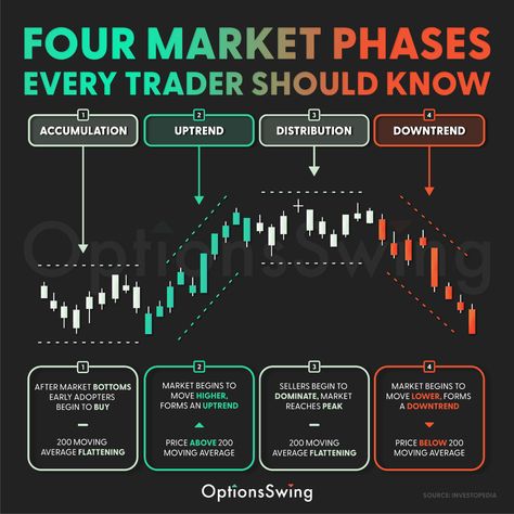 At what phase of the market did you start investing in? Those who invested during the ACCUMULATION phase were rewarded handsomely, but those that FOMOd in during the DISTRIBUTION phase are down over 70% on certain growth stocks like $PLTR, $NFLX, $META and $PYPL! Let us know in the comment section if you think we have a long way to go in this DOWNTREND phase! Forex Trading Education, Stock Market Basics, Stock Chart Patterns, Online Stock Trading, Trend Trading, Best Study Tips, Stock Trading Strategies, Bitcoin Business, Options Trading Strategies