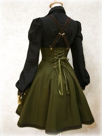 Moda Steampunk, Mode Steampunk, Corset Lacing, Steampunk Dress, Steampunk Costume, Skirt Maxi, Steampunk Clothing, Steampunk Fashion, Fantasy Clothing