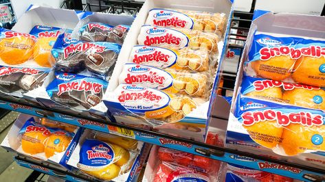 19 Hostess Snacks, Ranked Worst To Best Hummus Brands, Hostess Donettes, Hostess Twinkies, Hostess Snacks, Hostess Cupcakes, Eat This Not That, Popular Desserts, Honey Buns, Emergency Food