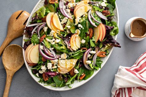 Joy Bauer | Healthy, Delicious Recipes & Reliable Nutrition Information Fuji Apple Salad, Homemade Balsamic Dressing, Joy Bauer Recipes, Cranberry Walnut Salad, Salad With Balsamic Dressing, Joy Bauer, Pecan Salad, Fuji Apple, Walnut Salad