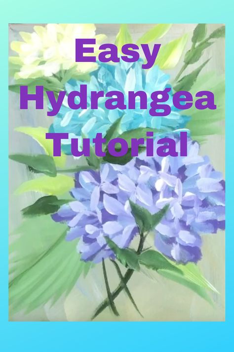 Get started today painting hydrangeas Painting Of Hydrangeas, How To Paint Hydrangeas Easy, Easy Hydrangea Painting, Painting Hydrangeas Acrylic Tutorial, How To Paint Hydrangeas, How To Paint Hydrangeas Acrylic, Hydrangea Painting Easy, Acrylic Hydrangea, Painting Hydrangeas