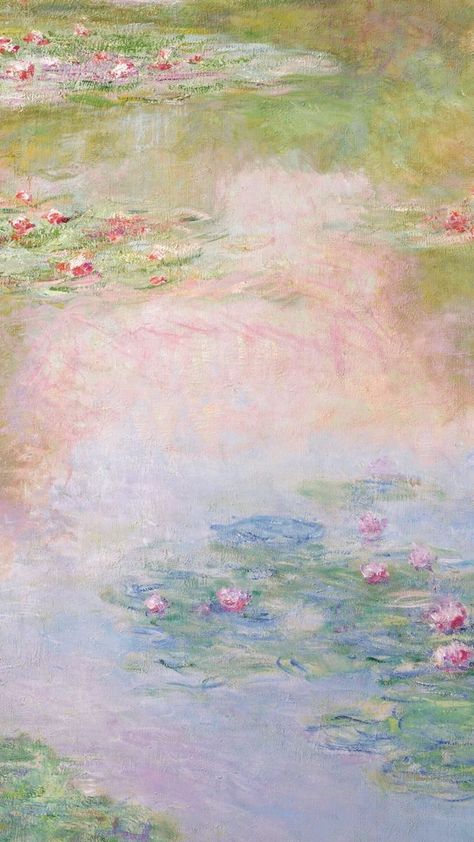 Monet Art, Cocoppa Wallpaper, A Pond, Dreamy Art, Cute Wallpaper Backgrounds, Water Lilies, Ipad Wallpaper, Claude Monet, الرسومات اللطيفة