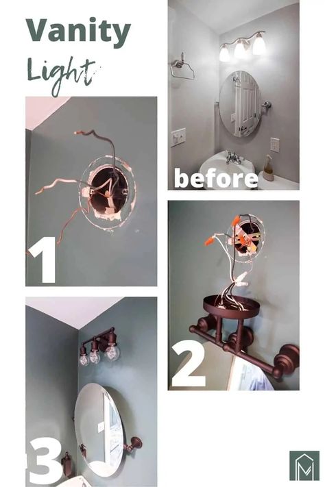 New bathroom light fixtures always complete the look of your bathroom makeover! Watch this step by step tutorial on how to change the vanity lights in your bathroom! #lights #installation #DIY Lights Installation, Makeover Bathroom, Electricity Consumption, Electrical Panel, Bathroom Light, Vanity Lights, Electrical Tape, Commercial Space, Relaxing Bath