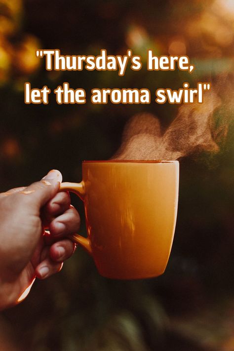 "Thursday's here, let the aroma swirl" ☕🤎✨ . . . . #coffee #coffeeshop #cafe #love #latte #food #espresso #coffeetime #foodie #photography #coffeelover #breakfast #latteart #caffeine #happy #coffeeaddict #art #specialtycoffee #goodmorning #morning Thursday Coffee Humor, Coffee Thursday, Thursday Coffee, Foodie Photography, Happy Morning Quotes, Coffee Queen, Coffee Talk, Happy Morning, Good Morning Coffee