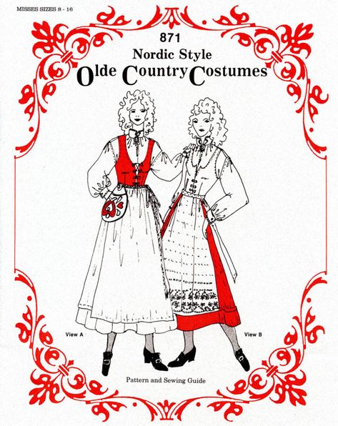 Nordic Jumper, Country Costume, Waist Bag Pattern, Country Costumes, Scandinavian Dress, Scandinavian Costume, Choosing Fabric, Costume Sewing Patterns, Costume Patterns