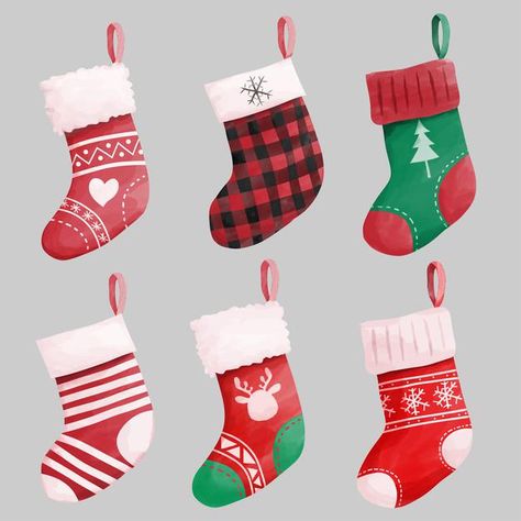 Cute Christmas Stocking Drawing, Stocking Illustration Christmas, Christmas Stockings Illustration, Christmas Sock Illustration, Christmas Stockings Drawings, Christmas Sock Drawing, Christmas Socks Illustration, Stocking Drawing Ideas, Christmas Socks Drawing