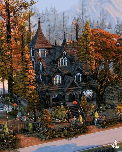 create4sims - 𝒷𝓎 𝒜𝓁𝑒𝓍𝒶𝓃𝒹𝓇𝒶 | #SponsoredbyEA ✨️From 26th of Oct to Nov 2nd @thesims has a special sale for you on Steam:… | Instagram Sims 4 Gothic Cottage, Sims 4 Witch Mansion, Vampire Home Sims 4, Sims 4 Spooky House, Sims 4 Paranormal House, Sims 4 Fall House, Sims 4 Forgotten Hollow, Sims 4 Goth House, Sims 4 Haunted House