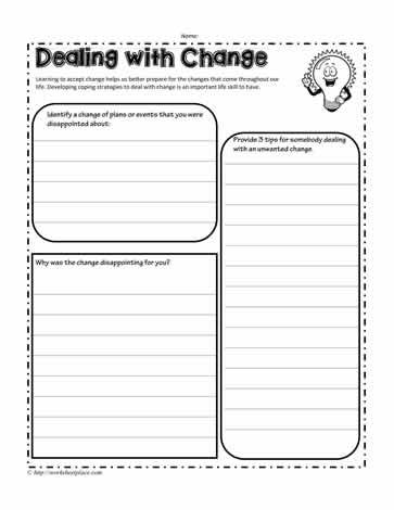 Dealing With Change Activities, Behavior Change Worksheet, Behaviour Change, Challenging Negative Thoughts Worksheets, Thought Distortions Worksheet, Vowel Teams Worksheets, Social Skills Training, Classroom Discipline, Counseling Worksheets