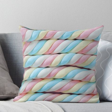 Super soft and durable 100% spun polyester Throw pillow with double-sided print. Cover and filled options. pastel marshmallow sweets Puff Pillow, Marshmallow Sweets, Candy Pillows, Pastel Pillows, Candy And Chocolate, Preppy Room, Decor Trends, Home Decor Trends, Designer Throw Pillows