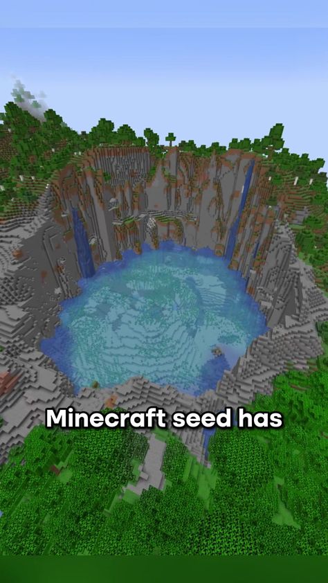 Beautiful Minecraft Seeds, Minecraft World Seeds, Minecraft Spawn, Seed Minecraft, Minecraft Mountain, Cool Minecraft Seeds, Minecraft Create, Minecraft Tutorials, Minecraft Seeds