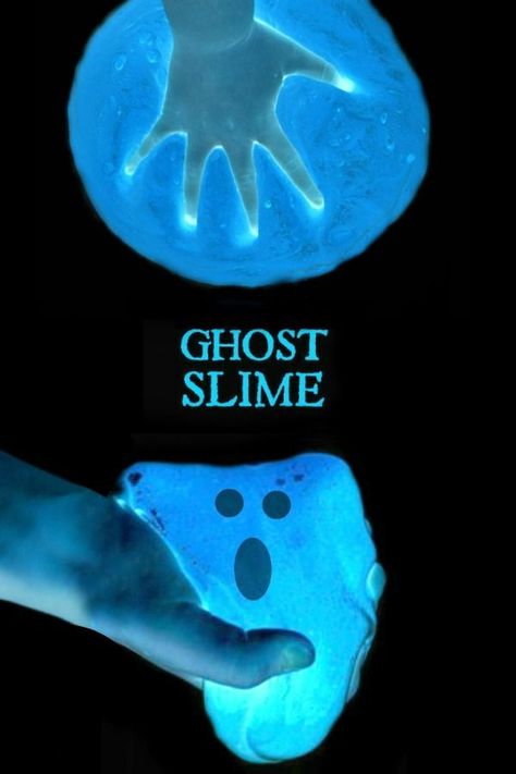 Ghost Slime, Spooky Slime, Make Slime For Kids, Halloween Slime, Galaxy Slime, Farm Animal Crafts, Homemade Paint, Slime Recipes, Slime For Kids