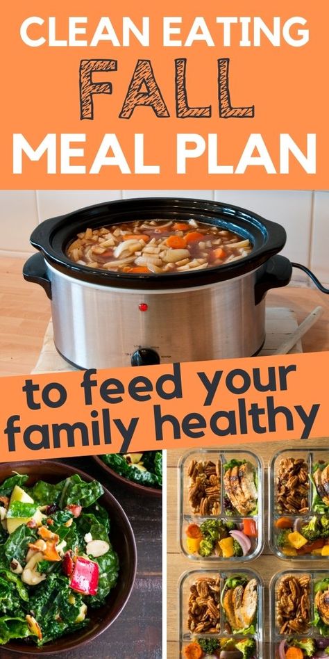 Fall Meal Ideas, Fall Meal Plan, Family Meal Planning Healthy, 1200 Calorie Diet Meal Plans, Clean Eating Menu, Fall Meal, Clean Eating Plans, Clean Eating Recipes For Dinner, Fall Recipes Healthy