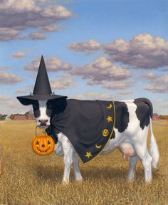 8de0e9965cf06b7845d025022b8e6557 Halloween Cow, Cow Pictures, Baby Cows, Cow Art, A Cow, Halloween Animals, Cute Cows, Paint By Numbers