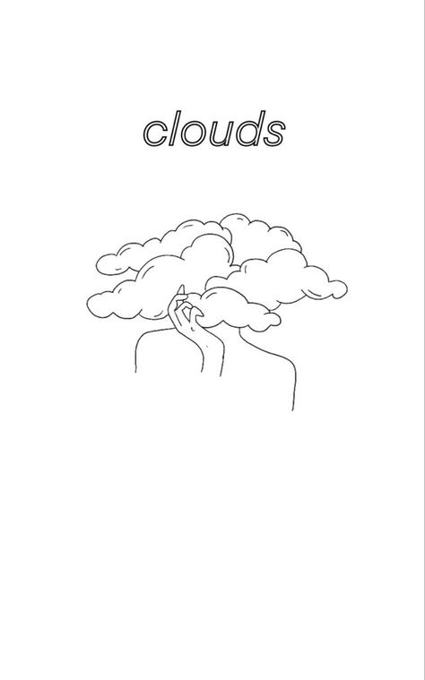 Women Cloud Tattoo, Linework Cloud Tattoo, One Direction Clouds Tattoo, Head In The Clouds Tattoo Men, Cloudy Mind Tattoo, Painting Tattoo Minimalist, Minimalist Cloud Tattoo, Rain Tattoo Ideas, Head In The Clouds Tattoo