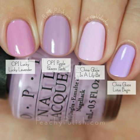 Opi Purple Palazzo Pants, Opi Purple, Light Purple Nail Polish, Lilac Nail Polish, Lavender Nail Polish, Light Purple Nails, Opi Nail Colors, Nails Opi, Lilac Nails