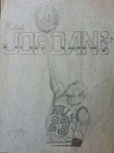 Michael Jordan in pencil Micheal Jordan Drawings, Michael Jordan Sketch, Michael Jordan Dibujo, Jordan Sketch, Michael Jordan Drawing, Denis Rodman, Jordan Bulls, Easy Doodles, Michael B Jordan