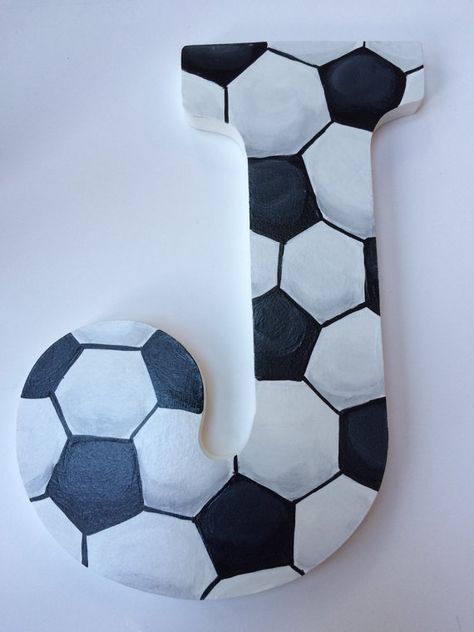 Soccer Themed Bedroom, Soccer Room Decor, Soccer Crafts, Soccer Bedroom, Soccer Room, Football Rooms, Soccer Decor, Kids Sports Room, Football Bedroom