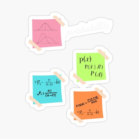 Get my art printed on awesome products. Support me at Redbubble #RBandME: https://www.redbubble.com/i/sticker/Probability-Probability-Formulas-Statistics-by-Ola-urb/161607725.EJUG5?asc=u Probability Formulas, Plastic Stickers, Personalized Water Bottles, Statistics, Background Design, Sticker Design, Vinyl Sticker, My Art, Awesome Products