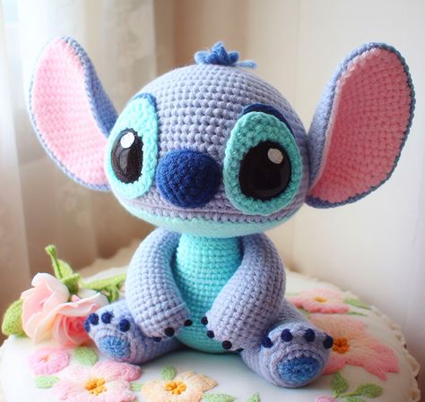 Easy Crochet Patterns Amigurumi, Stitch Disney Crochet Pattern Free, Lilo And Stitch Crochet Pattern Free, Arugami Crochet Pattern Free, Stitch Crochet Pattern Free, Stitch Amigurumi, Disney Crochet Patterns, Disney Cuties, Stitch Doll