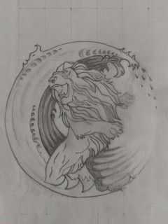 Lion crescent moon water tattoo idea Water Lion Tattoo, Lion And Moon Tattoo, River Tattoo, Crescent Moon Tattoo, Spirit Tattoo, Water Tattoo, Moon River, Lion Tattoo, Moon Tattoo