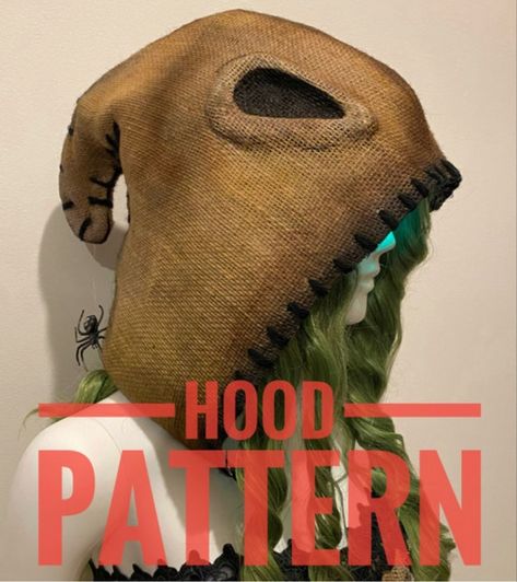 Hood Video, Oogie Boogie Costume, Rock Tutorial, Nightmare Before Christmas Costume, Halloween Villain, Horror Halloween Costumes, Crochet Hood, Easy Cosplay, Hood Pattern