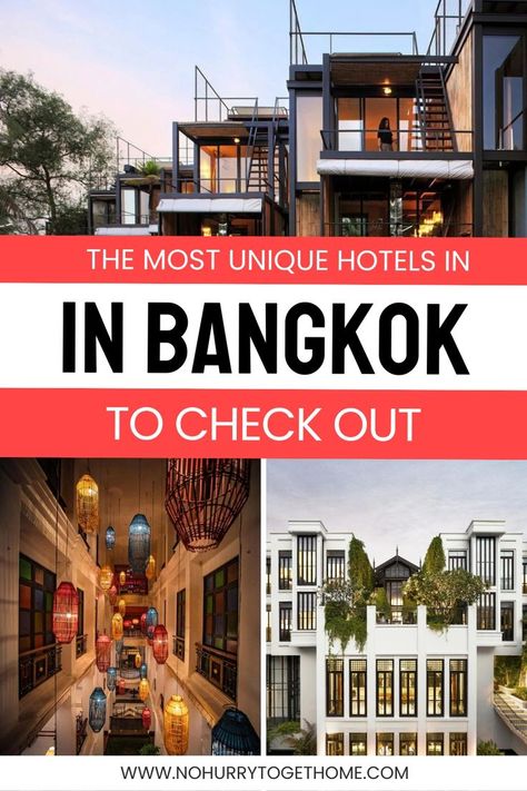 hotels in bangkok Themed Hotels, Backpacking Routes, Unique Vacations, Bangkok Hotel, Travel Destinations Asia, Southeast Asia Travel, Unique Hotels, Historical Landmarks, Budget Travel Tips