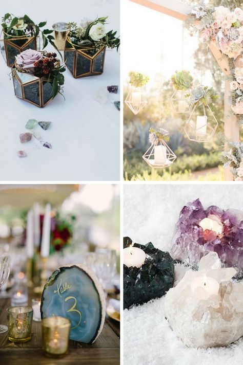 Different Ways to Have a Remarkable Geode Inspired Wedding | City of Creative Dreams Geology Wedding, Crystal Wedding Theme, Wedding Planning Organizer, Berry Wedding, Geode Wedding, Wedding City, Wedding Planning On A Budget, Dark Wedding, Wedding Planning Guide