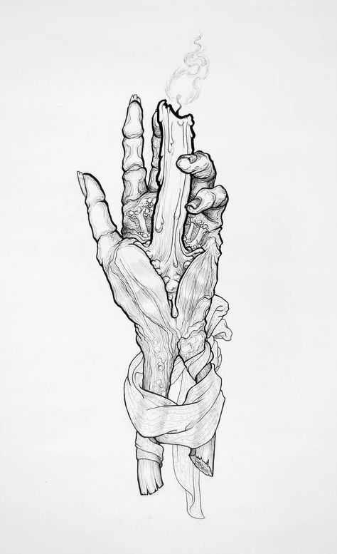 Hand Of Glory, 심플한 그림, Original Ink Drawing, Dark Art Drawings, Arte Inspo, Tattoo Design Drawings, Sleeve Tattoo, Art Drawings Sketches, Ink Art