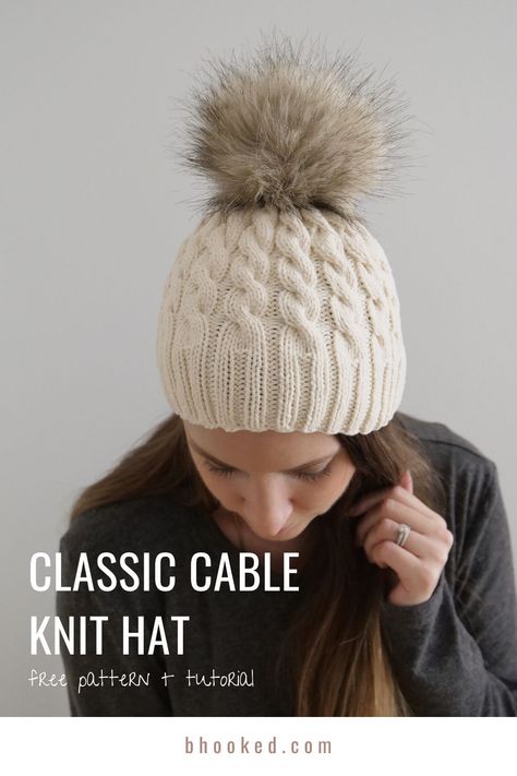 Cable Knit Toque Pattern Free, Cable Knitted Hat, Knit Cable Hat Pattern, Womens Hat Knitting Pattern, Knit Cable Hat Patterns Using Worsted Weight Yarn, Cable Hat Knit Pattern, Cabled Beanie Knitting Pattern, Cable Hat Pattern, Knit Cable Hat