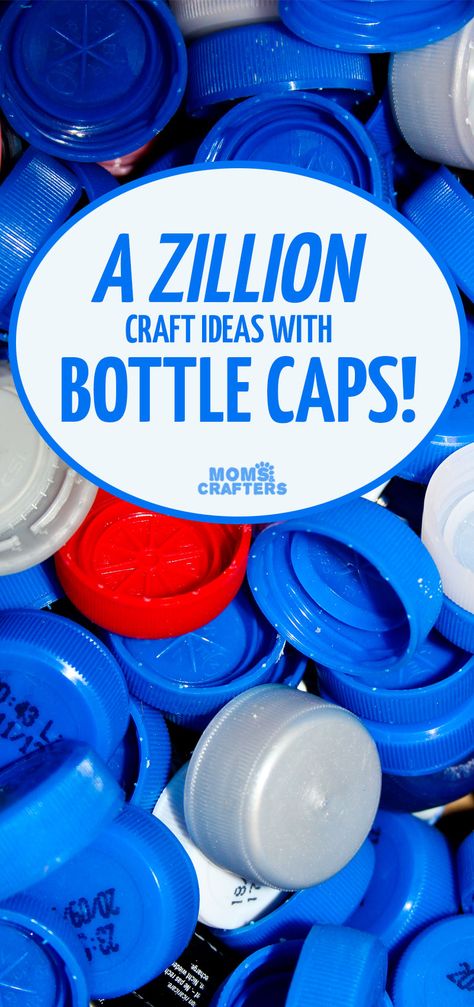 Plastic Bottle Caps Art, Things To Make With Water Bottle Caps, Bottle Lids Ideas, Uses For Bottle Caps, Milk Bottle Cap Crafts, Bottle Cap Upcycle, Coke Bottle Caps Crafts, Repurposed Bottle Caps, Crafts Using Plastic Lids