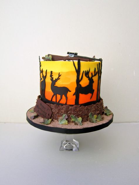 Hunting Birthday Party Food, Deer Hunting Birthday Cake, Deer Hunting Birthday Party, Deer Hunting Cake, Hunting Birthday Cakes, Deer Hunting Birthday, Hunting Birthday Party, Camo Birthday Party, Fish Cake Birthday