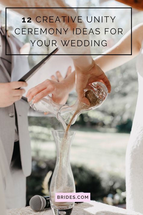 Unity Options For Wedding, Non Tradition Wedding Ceremony, Wedding Ceremony Activity, Ceremony Activities Wedding, Different Wedding Unity Ideas, Union Ideas For Wedding, Wedding Sand Unity Ceremony Ideas, Salt Ceremony Wedding, Water Unity Ceremony Weddings