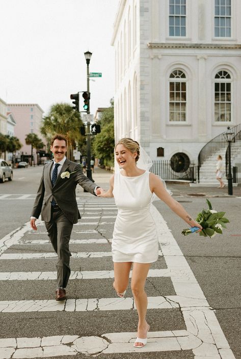 Charleston Elopement Elopement Ideas Charleston, Gibbs Museum Wedding Charleston, Downtown Charleston Elopement, Charleston Courthouse Wedding, Sarasota Courthouse Wedding, Charleston Sc Elopement, Downtown Elopement Photoshoot, Downtown Charleston Engagement Photos, Elopement Courthouse Photo Ideas