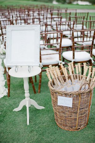 Provide guests with their own parasols. | 32 Totally Ingenious Ideas For An Outdoor Wedding Suspended Table, Wedding Renewal, Painted Picture Frames, Wedding Tablescape, Gf Bf, Pipe Shelves, Ceremony Ideas, Industrial Pipe, Camping Lanterns