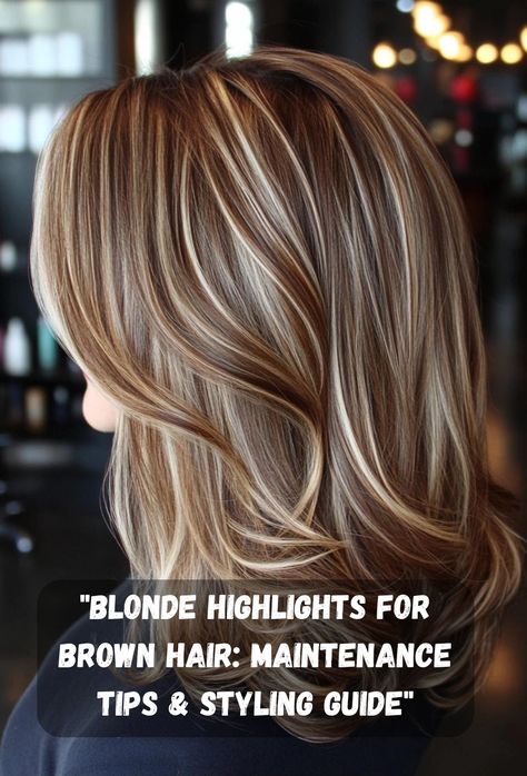 Enhance your brown hair with beautiful blonde highlights! Learn how to maintain your color and get styling tips that make your highlights pop, for a look that’s both elegant and easy to manage. Low Lights With Blonde Highlights, Foil Hair Color Highlights, Brown Hair With Ash Highlights, Blonde Highlights For Brown Hair, Brown Hair With Ash Blonde Highlights, Highlights With Lowlights, Brown Hair Streaks, Foil Hair Color, Blonde Highlights With Lowlights