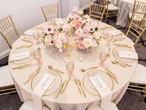 RoyalTea on Instagram: “Soft & Pretty 💗 Gold Tiffany Chairs @royaltea_hightea  Styling & Setup @s.sevents  Venue @bellevuevenue  Flowers @stemsbyabby  Stationery…” Tiffany Chairs Wedding Decor, Cocktail Table Decor, Tiffany Chair, 60 Wedding Anniversary, Wedding Chairs, Cocktail Tables, High Tea, Glass Table, Wedding Anniversary