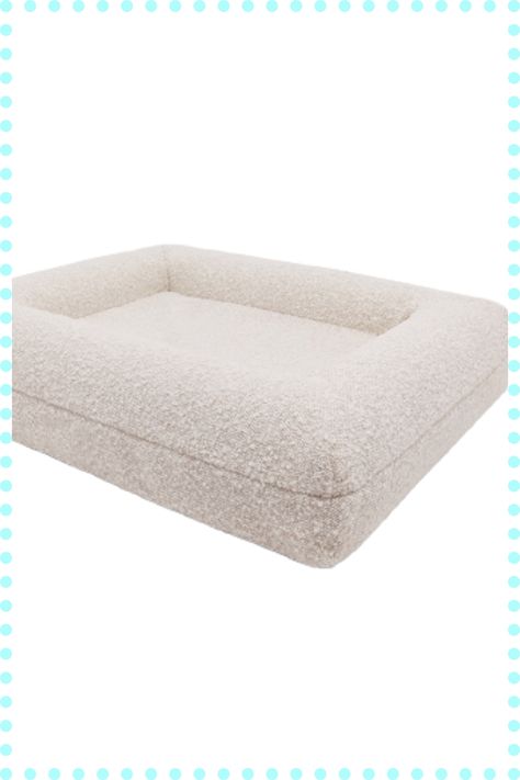 Dog Bed In Bedroom, Neutral Dog Bed, Aesthetic Dog Bed, White Dog Bed, Dog Couch Bed, Dog Crate Bed, Crate Bed, Dog Couch, Donut Dog Bed