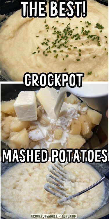 These slow-cooker garlic mashed potatoes are the epitome of easy and simple. Just toss the ingredients into the crockpot, let time work its magic, and voila—creamy perfection that's a must-have side for any holiday meal. This recipe is gluten-free too! Make this delicious recipe this holiday season! Christmas Crockpot Recipes, Thanksgiving Potatoes, Mashed Potatoes Thanksgiving, Crockpot Mashed Potatoes, Crockpot Side Dishes, Best Crockpot, Crock Pot Potatoes, Easy Mashed Potatoes, Best Crockpot Recipes