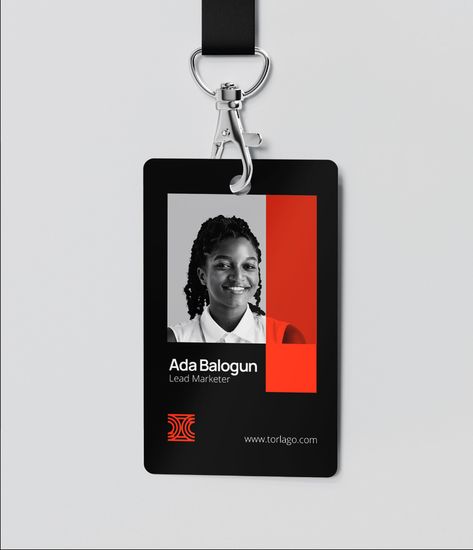 Lanyard Badge Design, Corporate Identity Card Design, Name Card Graphic Design, Professional Business Card Design Ideas, Modern Id Card Design, Employee Id Card Design Creative, Id Layout Design, Id Design Card, Lanyard Card Design