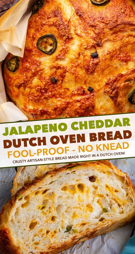 Scandinavian Bread, Bread No Knead, Chunky Chef, Oven Bread, Dutch Oven Bread, Artisan Bread Recipes, Dutch Oven Cooking, Jalapeno Cheddar, Best Bread Recipe