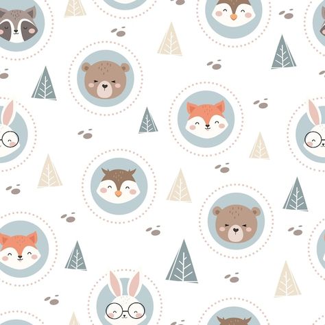 Winter Baby Blanket, Baby Basics, Forest Theme, Kids Fabric, Kids Club, Kids Wallpaper, Baby Art, Vector Pattern, Baby Prints