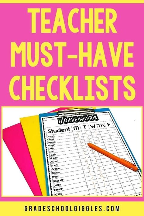 Teacher Daily Checklist, Class List Template Free Editable, Classroom Cleaning Checklist, Teacher Checklist, To Do Checklist, Teacher Freebies, Class List, Classroom Freebies, Free Teacher