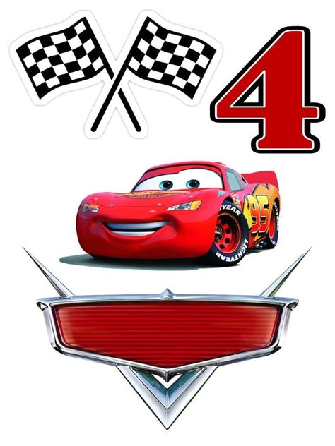 Mc Queen Cake Ideas, Cars Printable Cake Topper, Cars Topper, Mcqueen Cake Topper, Disney Cars Birthday Cake, Pastel Cars, Pastel Car, Cars Cake Topper, Mc Queen Cars