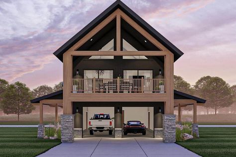 Barn Plan, Carriage House Plans, Rv Garage, Barn Style House Plans, Garage Apartments, Open Concept Floor Plans, Garage House Plans, Garage Apartment, Apartment Plans